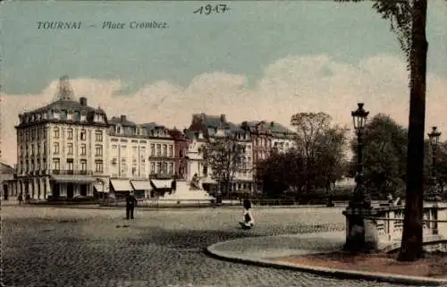 Ak Tournai Wallonien Hennegau, Place Crombez