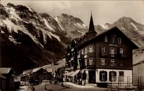 Ak Mürren Kanton Bern Schweiz, Hotel Jungfrau