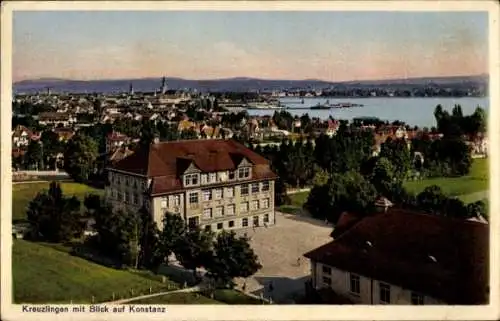 Ak Kreuzlingen Kanton Thurgau, Gesamtansicht, Konstanz