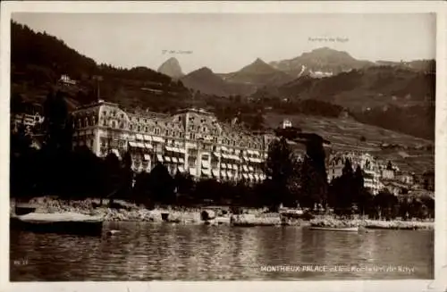 Ak Montreux Kanton Waadt Schweiz, Hotel Palace Rochers de Naye