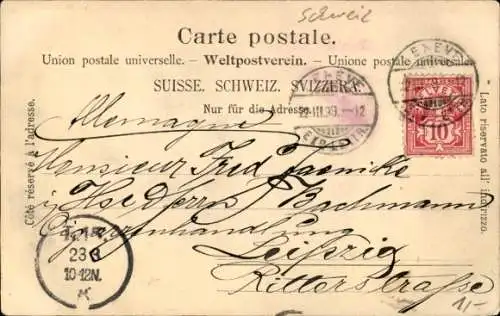 Ak Chillon Lac Léman Kt. Waadt Schweiz, Gesamtansicht