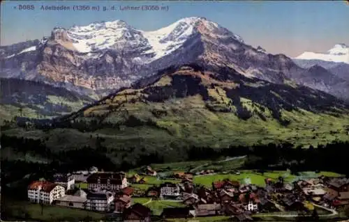 Ak Adelboden Kanton Bern Schweiz, Panoramablick gegen den Lohner