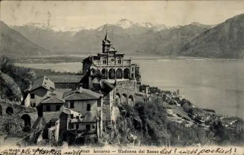 Ak Locarno Kanton Tessin Schweiz, Madonna del Sasso