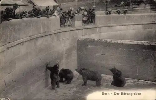 Ak Bern Stadt Schweiz, Bärengraben