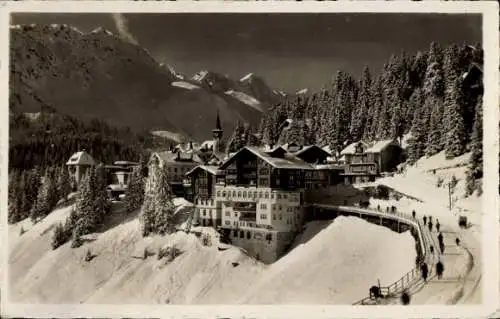 Ak Arosa Kanton Graubünden Schweiz, Wintermotiv, Ort im Schnee