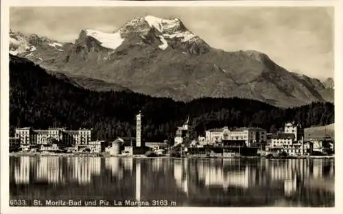 Ak Sankt Moritz Kanton Graubünden, Bad und Piz La Margna