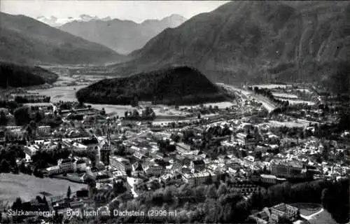 Ak Bad Ischl in Oberösterreich, Gesamtansicht mit Dachstein