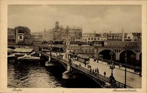 Ak Berlin Mitte, Jannowitzbrücke, Stadtbahn, Straßenbahn