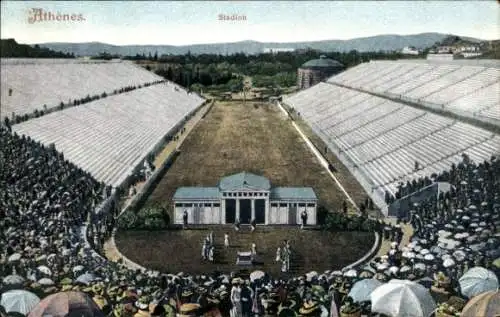 Ak Athen Griechenland, Blick im Stadion