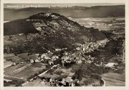 Ak Neustadt Breuberg im Odenwald, Burg Breuberg, Fliegeraufnahme