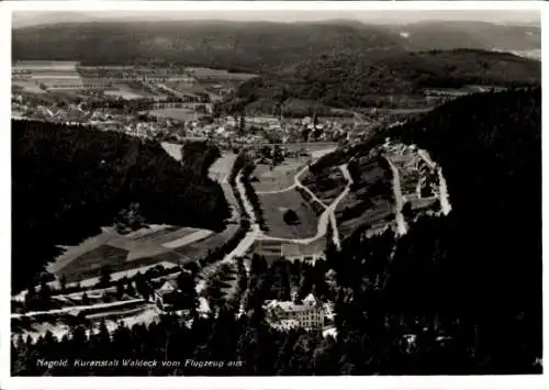 Ak Nagold im Schwarzwald, Fliegeraufnahme, Kuranstalt Waldeck