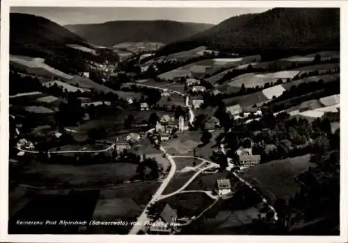 Ak Reinerzau Alpirsbach im Schwarzwald, Fliegeraufnahme