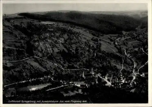 Ak Spiegelberg in Württemberg, Aussichtsturm, Fliegeraufnahme