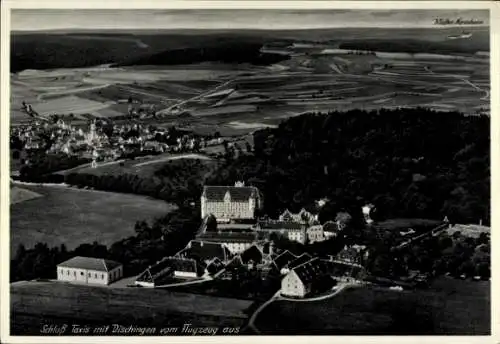 Ak Trugenhofen Dischingen in Württemberg, Schloss Taxis, Fliegeraufnahme