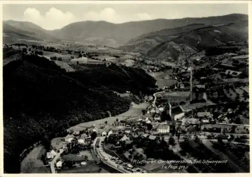 Ak Oberharmersbach im Schwarzwald Baden, Fliegeraufnahme