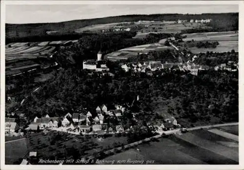 Ak Reichenberg Oppenweiler in Württemberg, Schloss Reichenberg, Fliegeraufnahme