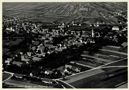 Ak Schutterwald in Baden, Fliegeraufnahme