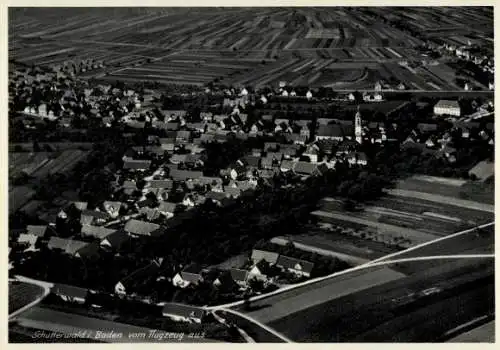 Ak Schutterwald in Baden, Fliegeraufnahme