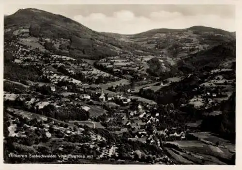 Ak Sasbachwalden im Schwarzwald, Fliegeraufnahme