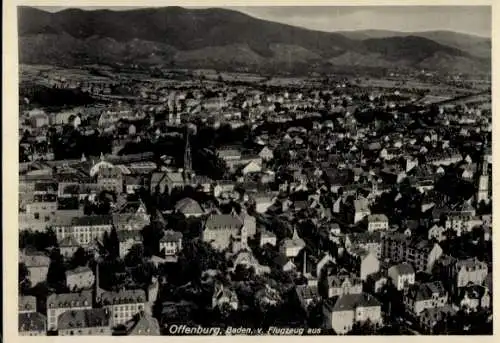 Ak Offenburg in Baden Schwarzwald, Fliegeraufnahme