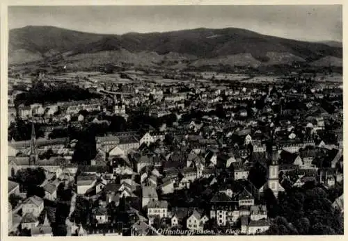 Ak Offenburg in Baden Schwarzwald, Fliegeraufnahme