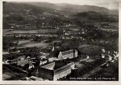 Ak Bühl in Baden Schwarzwald, Kloster Maria Hilf, Fliegeraufnahme