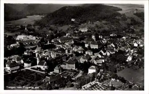 Ak Tiengen am Oberrhein, Fliegeraufnahme