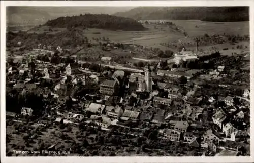 Ak Tiengen am Oberrhein, Fliegeraufnahme