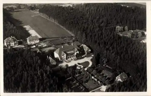 Ak Buchenberg Königsfeld im Schwarzwald Baden, Kindersanatorium, Fliegeraufnahme