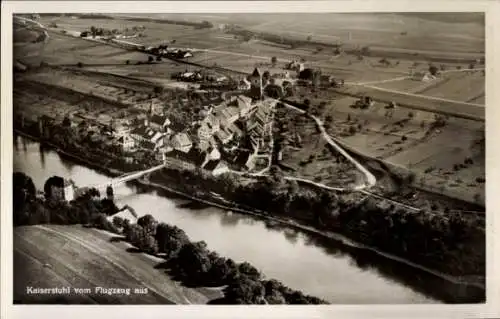 Ak Kaiserstuhl am Rhein Kt. Aargau Schweiz?, Fliegeraufnahme