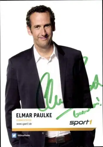 Ak Kommentator Elmar Paulke, Portrait, Sport 1, Autogramm