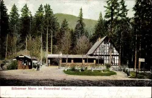 Ak Hasserode Wernigerode am Harz, Silberner Mann, Rennetal