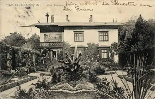 Ak Bad Liebenstein im Thüringer Wald, Villa Feodora, Garten