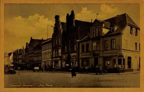 Ak Hansestadt Wismar, am Markt