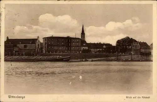 Ak Wittenberge an der Elbe Prignitz, Blick zur Altstadt