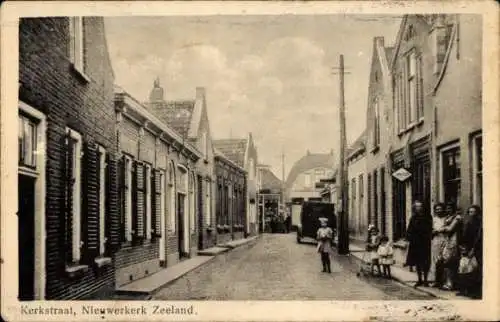 Ak Nieuwerkerk Schouwen-Duiveland Zeeland Nederland, Kerkstraat