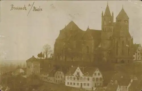 Foto Ak Breisach am Oberrhein, Teilansicht, Kirche