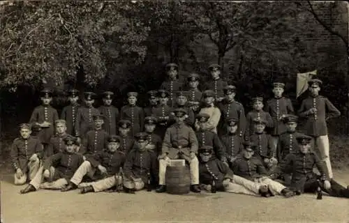 Foto Ak  Gruppenbild Deutscher Soldaten