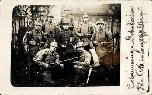 Foto Ak Rodenkirchen Köln am Rhein, Gruppenbild kaiserliche Soldaten