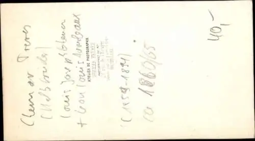 CdV Prinzessin von Belgien, Portrait