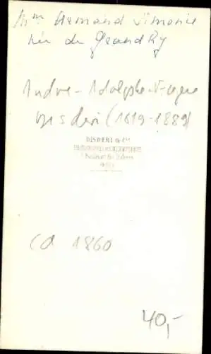 CdV Madame Armand Simone, Portrait