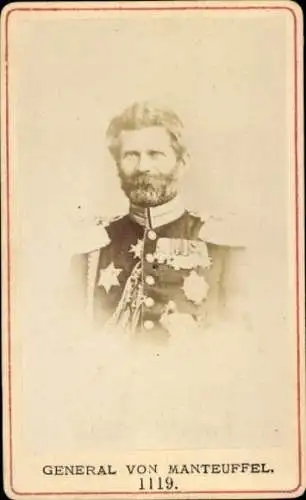 CdV General von Manteuffel, Portrait, Uniform, Orden, 1119