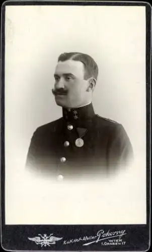 CdV Wien, Österreichischer Soldat in Uniform, KuK, Portrait