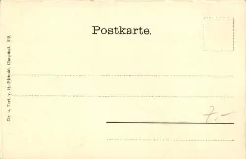 Passepartout Ak Clausthal Zellerfeld im Oberharz, Kirche, Winter