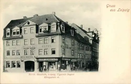 Ak Leipzig in Sachsen, Hotel Münchener Hof, Zigarren-Import