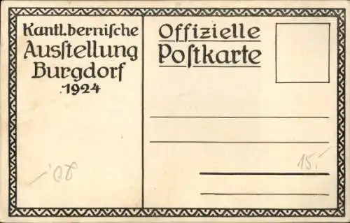 Ak Burgdorf Kanton Bern, Kantonale Bernische Ausstellung 1924