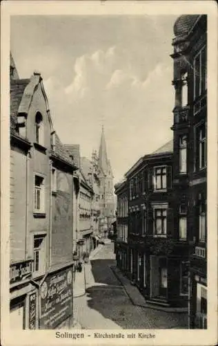 Ak Solingen im Bergischen Land, Kirchstraße, Kirche