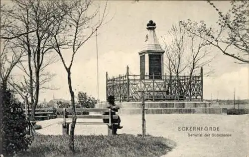 Ak Ostseebad Eckernförde, Denkmal der Südschanze