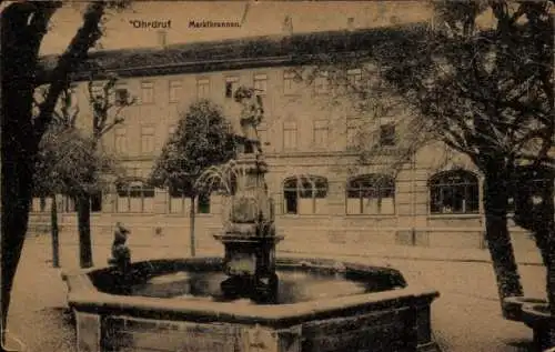 Ak Ohrdruf in Thüringen, Marktbrunnen