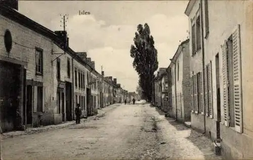 Ak Isles Seine et Marne, Straßenpartie